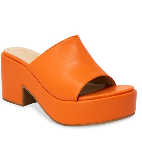 Women’s Chunky Block Heeled Platform Mule Sandal - Picture 2 of 4